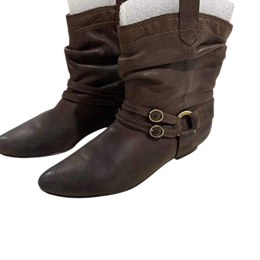 Aldo Brown Ankle Boots with Slouchy Design